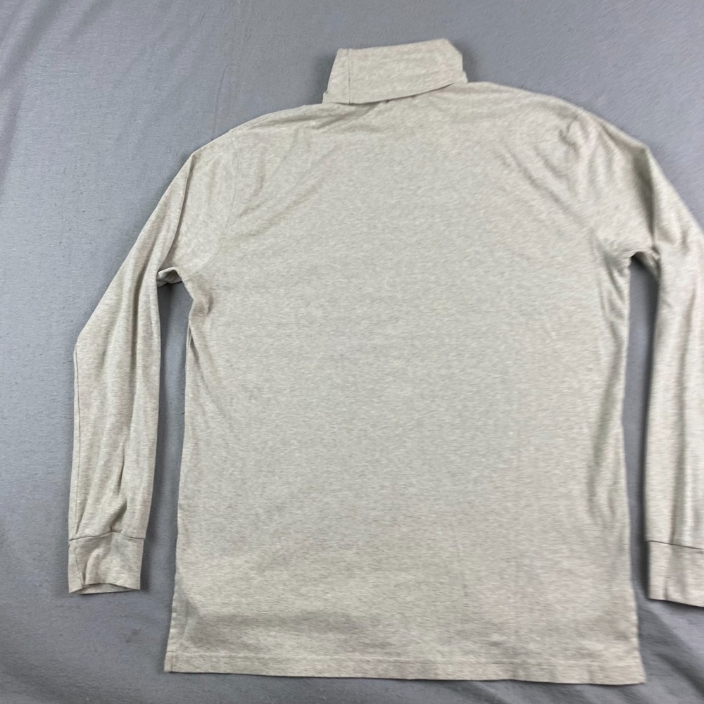VTG Polo Ralph Lauren Shirt Mens L XL beige Turtleneck Long Sleeve Pony Cotton - Picture 8 of 15
